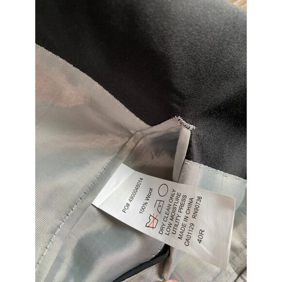 EUC MENS Calvin Klein 100% wool black 2 button sport blazer suit jacket size 40R - Picture 5 of 10